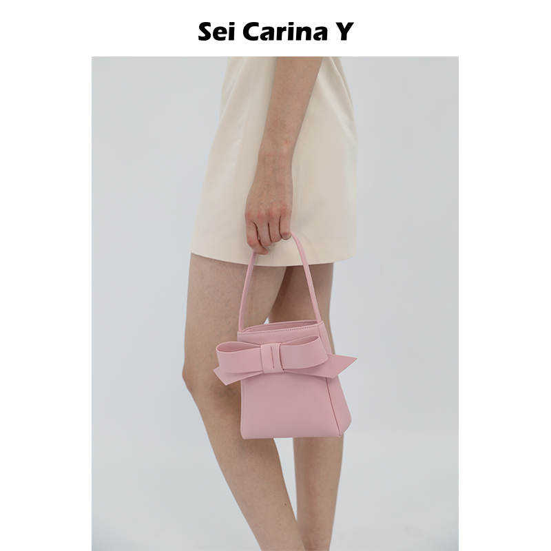 [7折]Sei Carina Y立体蝴蝶结方形手提包女手拎新款小众设计包 - 图1