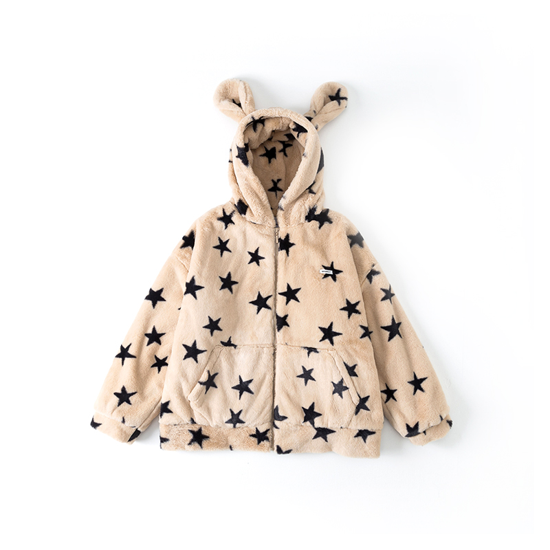 [5折]SeiCarinaY星星兔耳朵外套新款秋冬外套女可爱柔软毛毛 - 图3