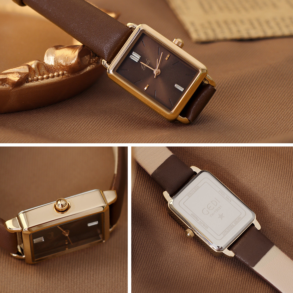 ins小众设计轻奢复古女士名牌手表 歌迪诗楷国产腕表