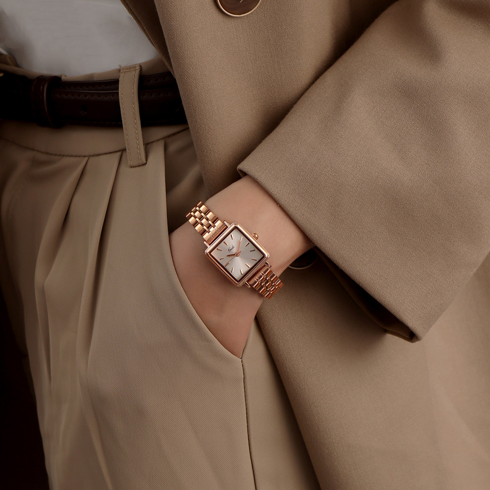 钢带小众设计轻奢防水简约气质手表 歌迪诗楷国产腕表