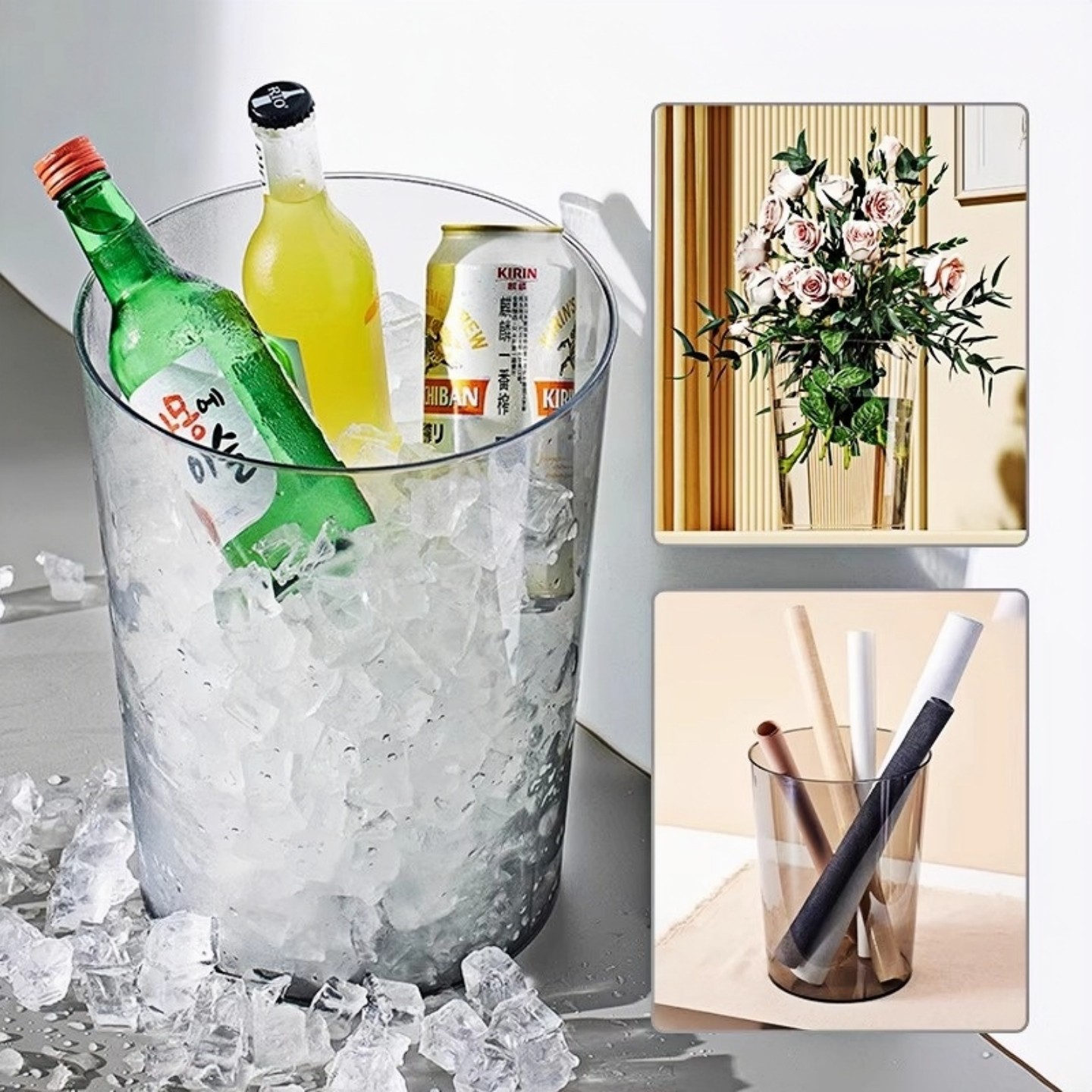 轻奢灰透明网红同款垃圾桶卧室办公室纸篓桶大容量卫生间高颜值,淘宝优惠券,粉丝福利购,淘宝优惠卷