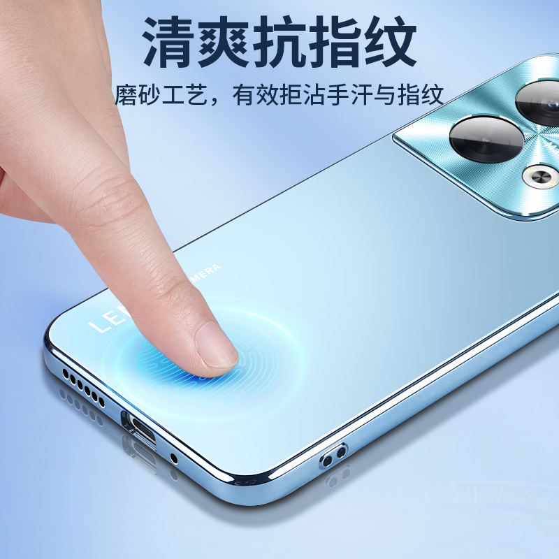 适用opporeno8pro手机壳新款磨砂玻璃的reno8精孔全包防摔保护套reno8pro+高端0pp0十0ppo超薄oppo男女款5g-图2