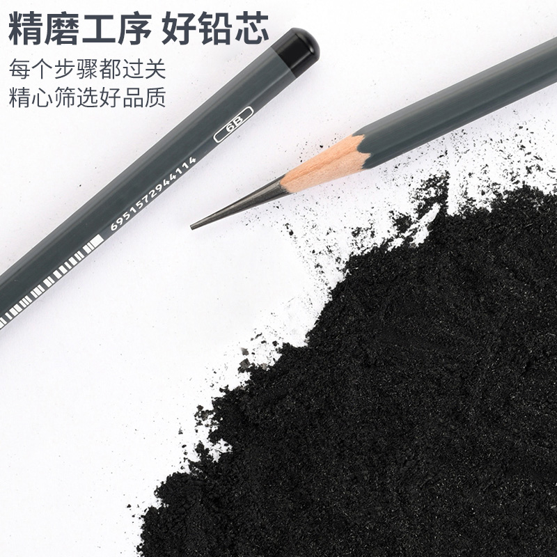 马可7003素描铅笔美术生专用绘画碳笔炭笔软中硬HB/2B//4B/6B/12B/14B/速写画画艺考素描笔套装灰度专业包邮 - 图1