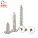 304 stainless steel flat head self-tapping screw