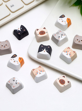 猫咪键帽试轴器可爱解压玩具减压个性按键配件青轴机械音