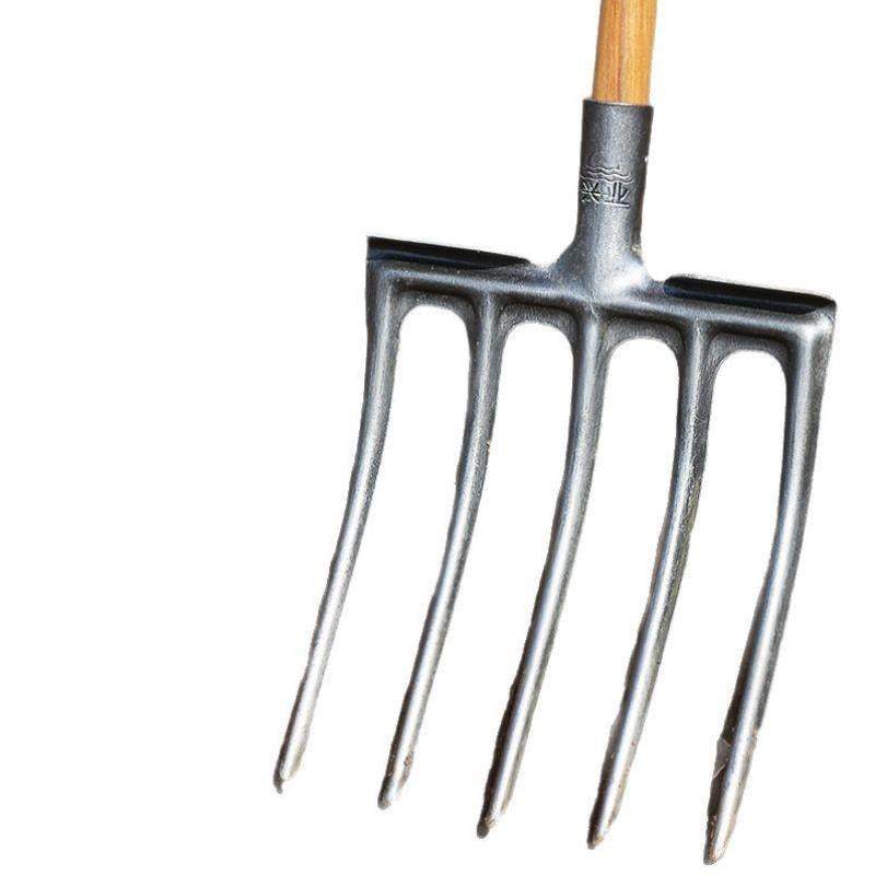 农用人工翻土钢叉加厚翻地钢叉松土翻地钢叉叉子加粗防爆钢叉铁锹 - 图3