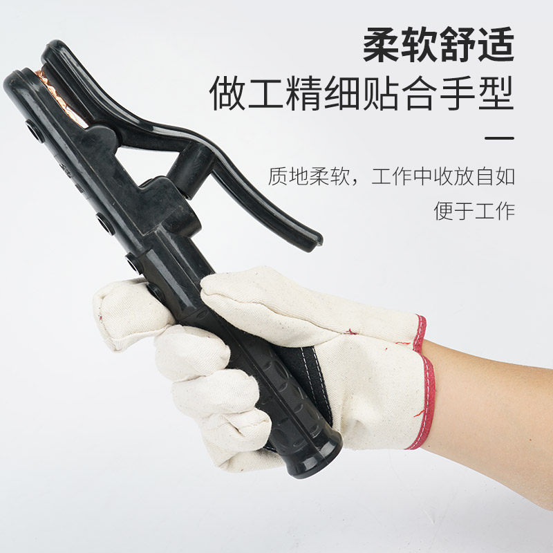 帆布手套男劳保电焊防烫耐高温工地干活防护耐磨不烂全衬双层加厚,淘宝优惠券,粉丝福利购,淘宝优惠卷