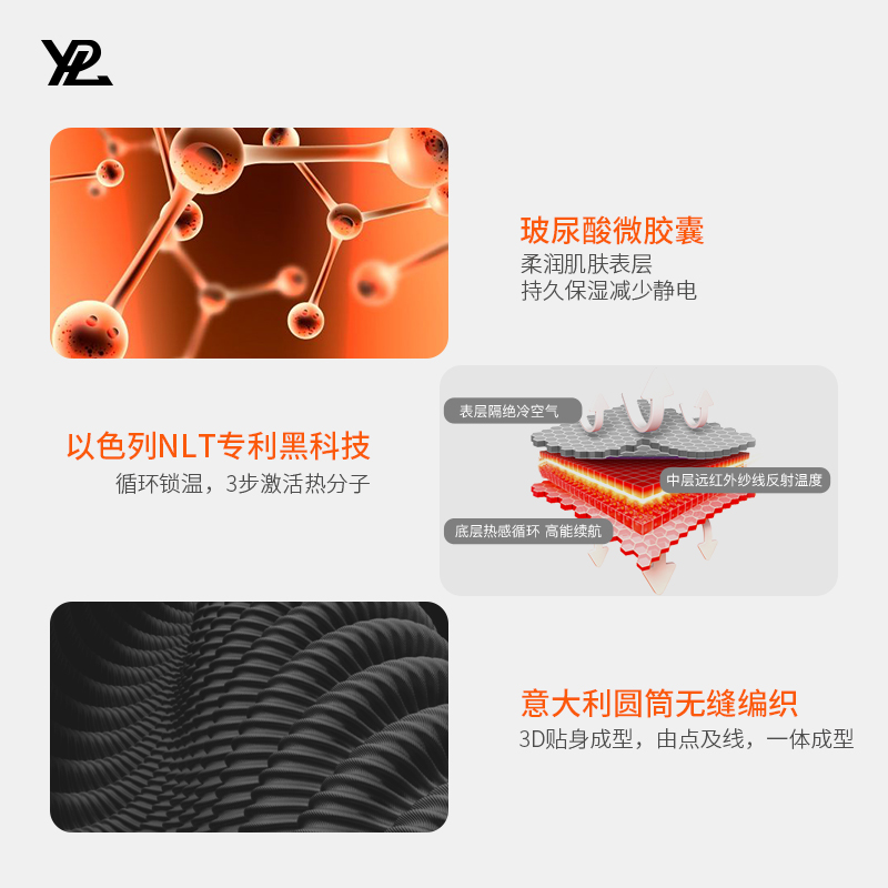 澳洲YPL联名R92美体自热保暖内衣套装男女秋冬季打底衫防寒秋衣裤 - 图1