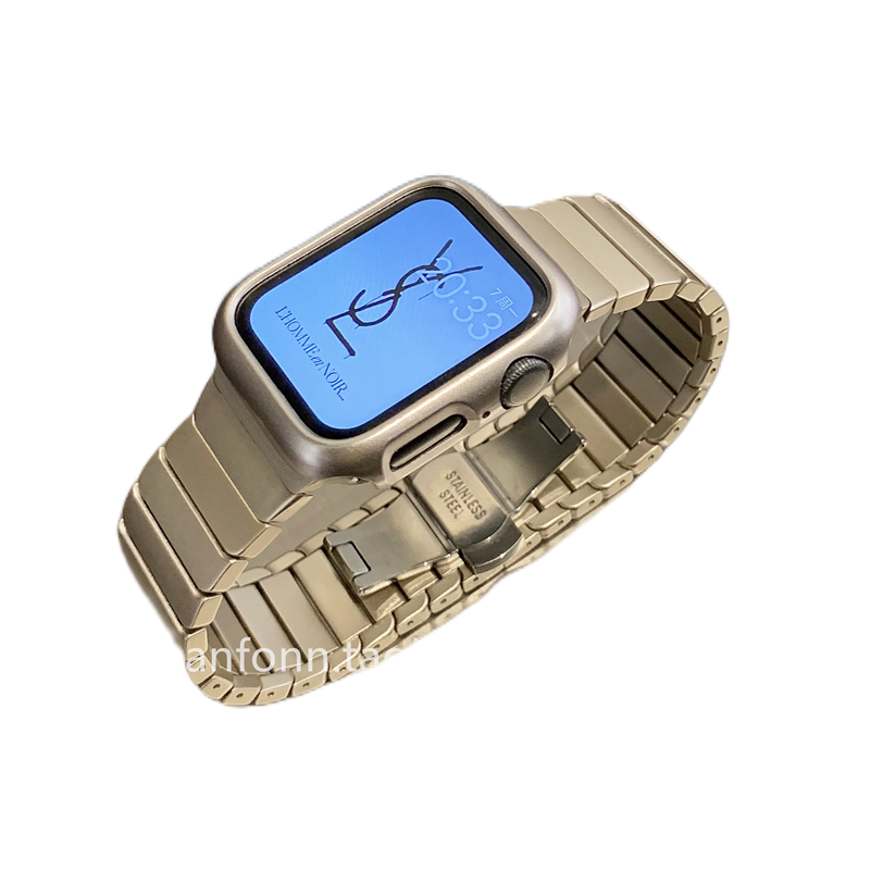适于苹果10手表带Applewatch98星光色高级不锈钢蝴蝶扣765SEUltra,淘宝优惠券,粉丝福利购,淘宝优惠卷