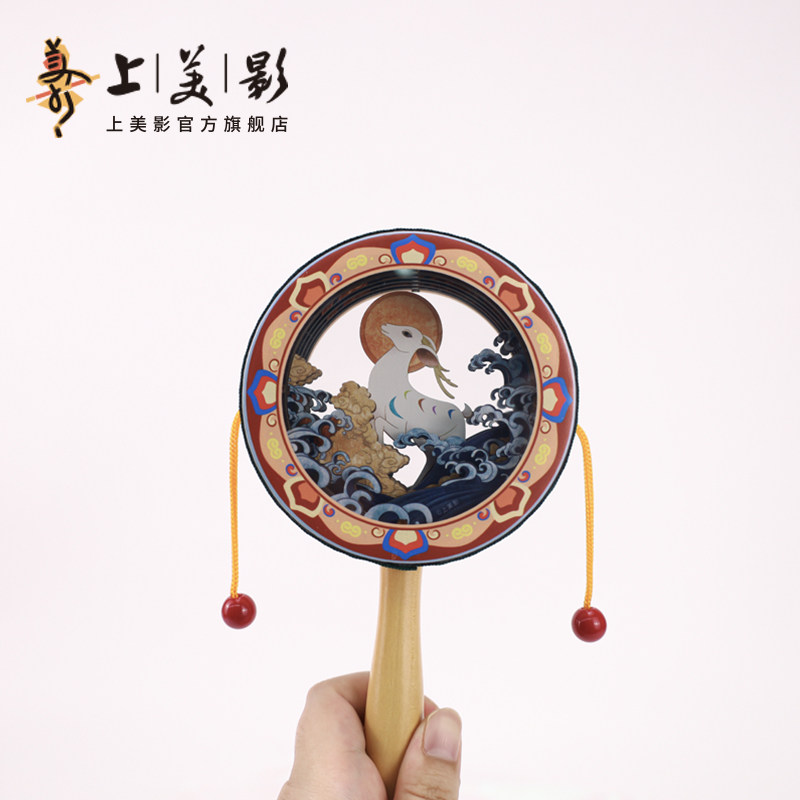 上美影大闹天宫哪吒闹海微景观拨浪鼓传统玩具婴儿宝宝动漫周边,淘宝优惠券,粉丝福利购,淘宝优惠卷