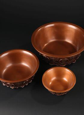 大仕缘 紫铜仿古聚宝盆工艺品家居招财摆件仿古乔迁开业礼品