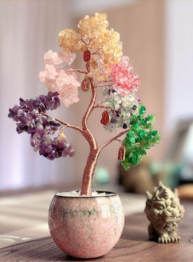 2026好运招财水晶树工位礼物