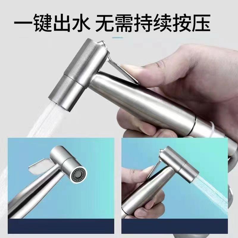 马桶伴侣喷枪套装304不锈钢妇洗器厕所卫生间冲洗器增压喷头花洒 - 图1