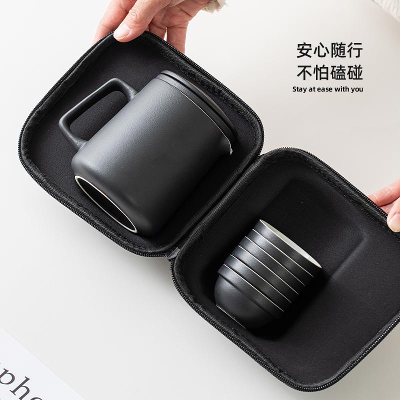 便携式旅行茶具小套装简易户外泡茶壶茶杯简约露营快客杯2025新款 - 图3