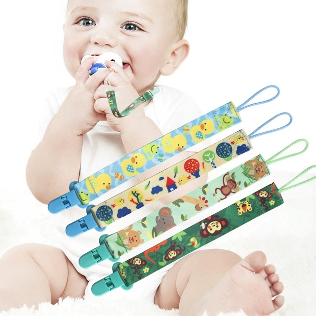 Baby stroller pacifier toy anti-lost teether chain baby stroller crib with anti-lost strap lanyard