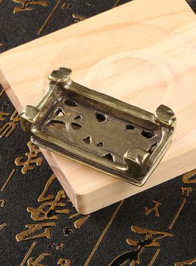 仿古黄铜藏式迷你花纹桌子摆件凳子家居装饰工艺精品古玩收藏