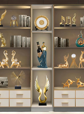 大气酒柜装饰摆件家居轻奢搭配套装客厅电视柜餐边柜玄关摆设