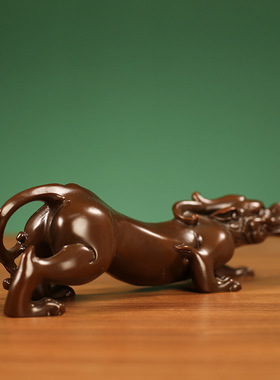 全铜貔貅小摆件茶台茶桌家居客厅书架摆饰品办公室桌面祥瑞