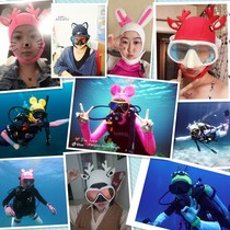 MEN AND WOMEN SUNSCREEN UV Diving Hat Cartoon Little Cuddly Diving Winter Bathing Snorkeling Snorkeling Headgear Thick Hair Band