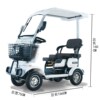 Minibus E30 electric four-wheeler, elderly scooter, power-assisted battery car to pick up and drop off children with shed