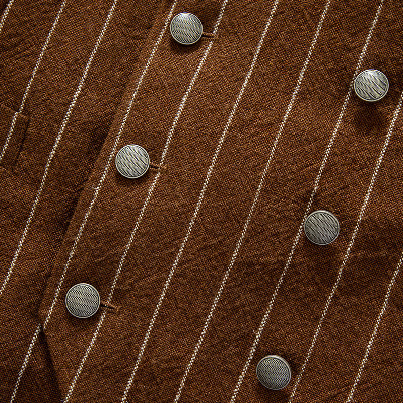 TOMBOLINI东博利尼亚麻透气进口面料西装马甲男 新款复古雅痞马甲,淘宝优惠券,粉丝福利购,淘宝优惠卷