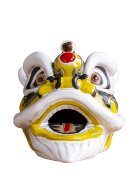 醒狮招财纳福店铺送礼车头摆件