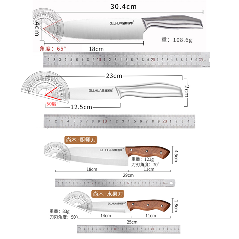 水果刀家用削皮刀宿舍用不锈钢小刀学生切西瓜工具厨师刀厨房刀具 - 图3