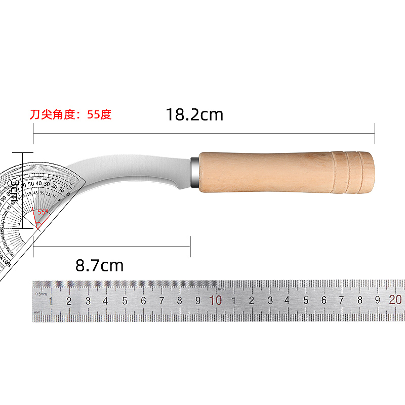 小弯刀水果刀家用不锈钢香肠刀商用锋利割菜刀香蕉刀烤肠专用小刀 - 图3