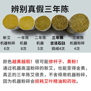 王小圆三年陈年短艾柱正品官方旗舰店艾灸柱纯艾草柱蕲艾条家用炷