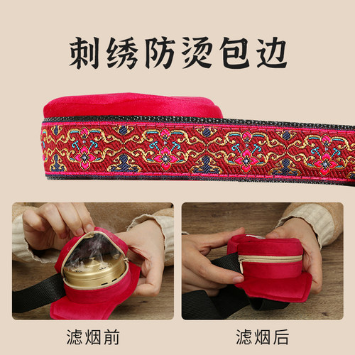无烟艾灸盒随身灸家用热敷包儿童艾灸器具大全铜盒艾柱官方旗舰店 - 图0
