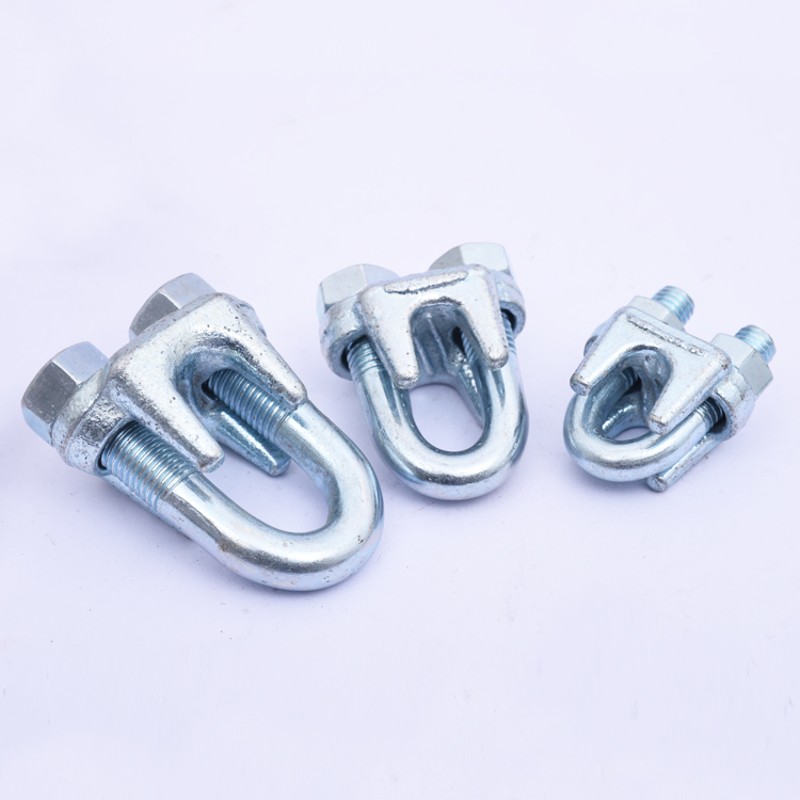 国标重型镀锌钢丝绳玛钢卡头Uu型卡扣夹头锁扣绳扣M6M8M10M32M25 - 图1