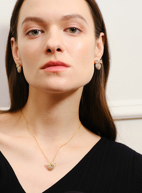 INCH EDITION爱心蝴蝶结项链女款轻奢小众高级锁骨链少女