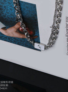 双层项链男款毛衣链轻奢小众设计