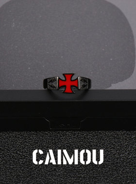 十字闪电男士戒指轻奢小众高级感