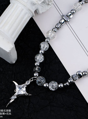 十字架锆石项链欧美说唱嘻哈毛衣