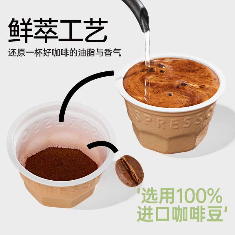 【任选专区】连咖啡山涧雪松碧螺春风味鲜萃速溶黑咖啡粉2g*7颗