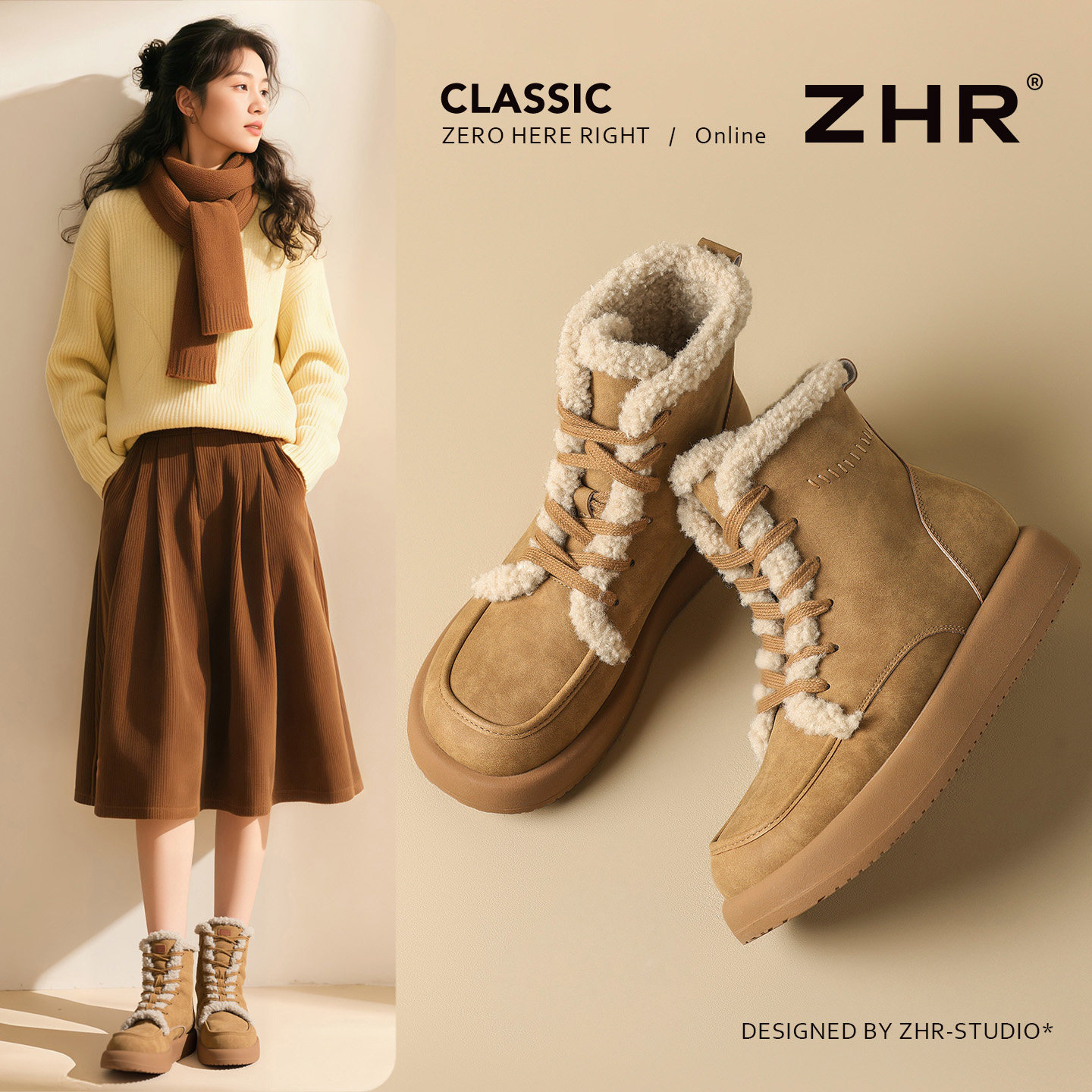 厚底马丁靴女2025新款冬季加绒加厚雪地靴复古小个子增高短靴棉鞋,淘宝优惠券,粉丝福利购,淘宝优惠卷