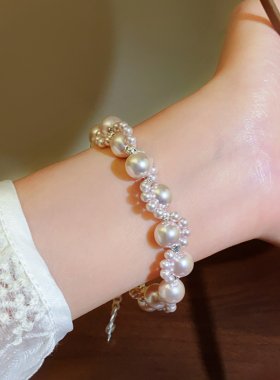 古婷施家珍珠串珠锆石手链高级感