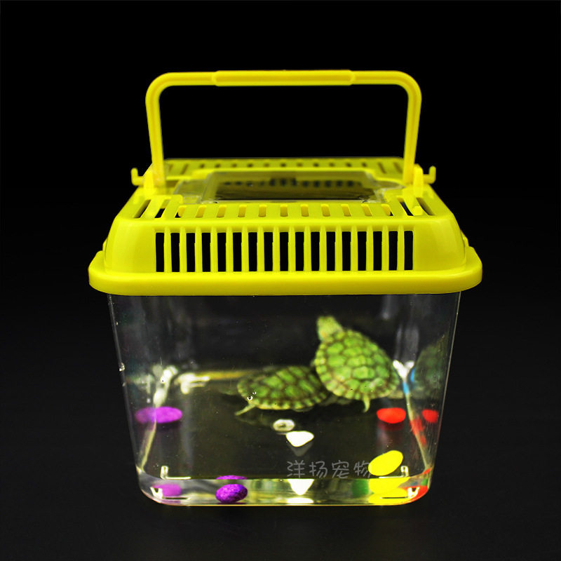 乌龟缸金鱼缸宠物盒方形塑料家用乌龟盒子带盖加厚手提透明仓鼠盒,淘宝优惠券,粉丝福利购,淘宝优惠卷