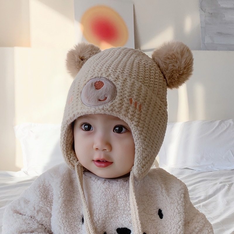 秋冬季儿童帽子男女宝宝毛线帽婴儿帽冬款护耳棉帽保暖防风加绒帽,淘宝优惠券,粉丝福利购,淘宝优惠卷