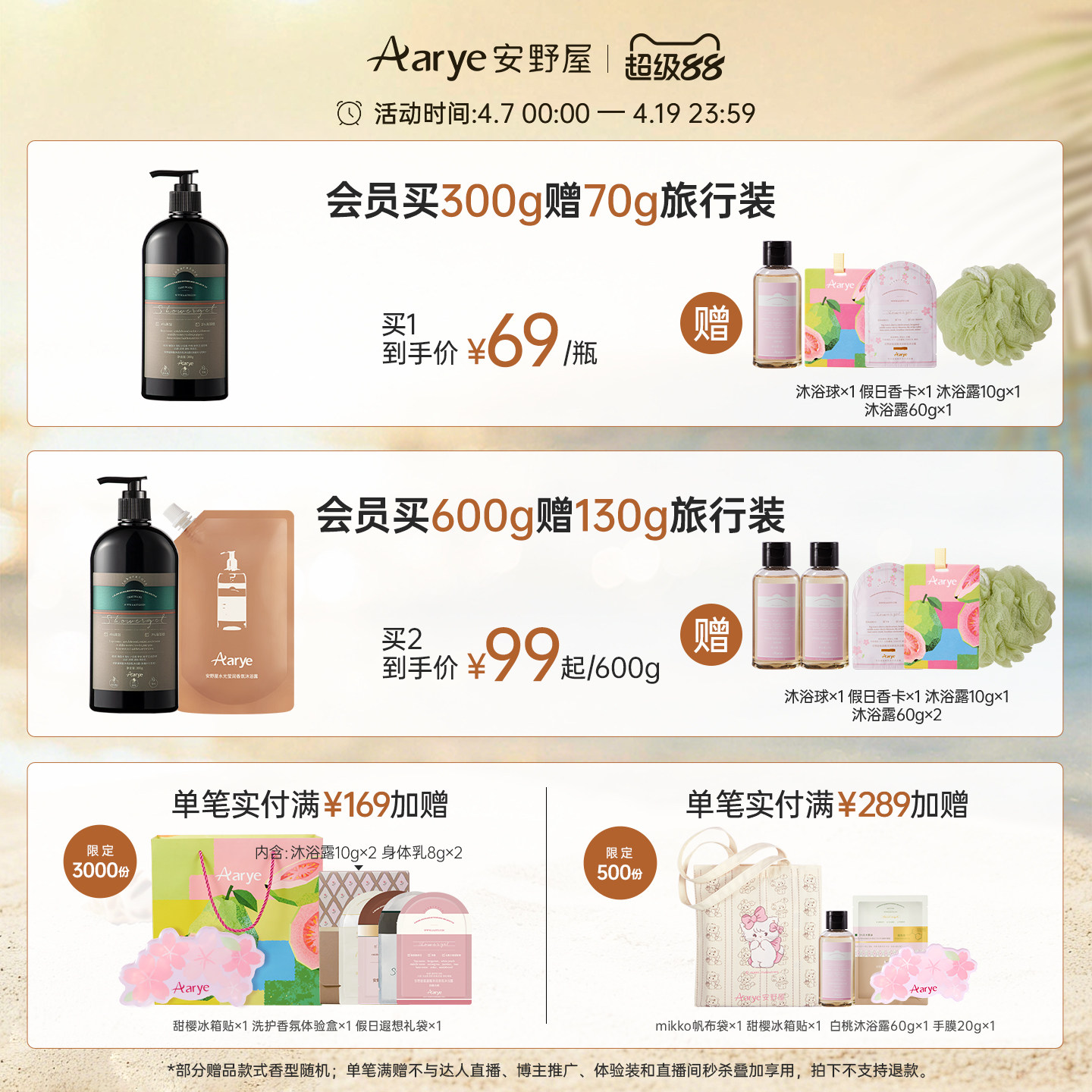 【果酸系列】aarye安野屋果酸沐浴露净澈香氛沐浴乳液泡沫清洁