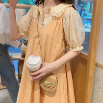 2022 new Summer Fat mm Large size womens dress shirt with baby bag dress Two-style suit slightly fat and thin and fresh and sweet