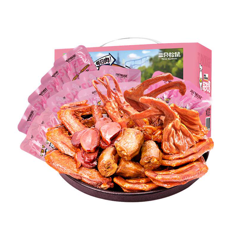 Three Squirrels _ Duck Meat Gift Pack 505g/18 Pack