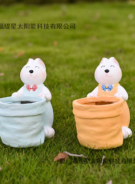 仿真兔子庭院花盆户外创意花盆花园阳台装饰工艺品兔子花盆摆件