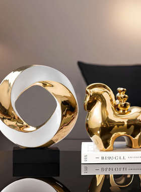 轻奢高档陶瓷摆件酒柜电视柜客厅桌面办公室餐边柜高级感软装饰品