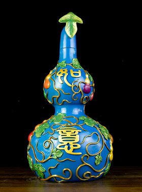 黄铜开盖葫芦摆件吉祥如意家居工艺装饰品摆件吉祥富贵铜葫芦摆件