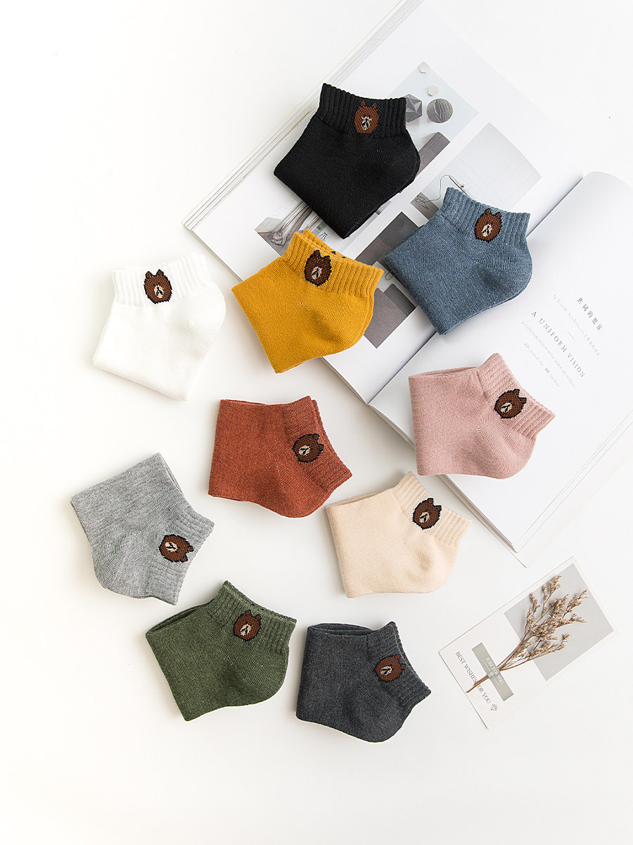 10双浅口夏天短筒可爱日系潮女短袜 约莉短袜/打底袜/丝袜/美腿袜