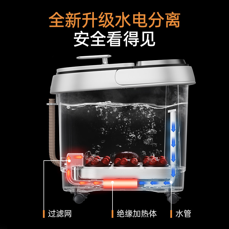 康佳45cm高深全自动加热恒温洗脚桶 konka康佳十星足浴器
