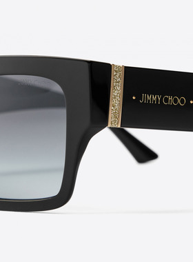 [双11抢先购][24期免息]JIMMY CHOO/EVE 女士 撞色矩形框太阳镜