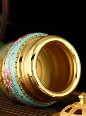 黄铜供佛灯家用财神灯一对佛堂长明灯新款佛前供灯led灯仙家供灯